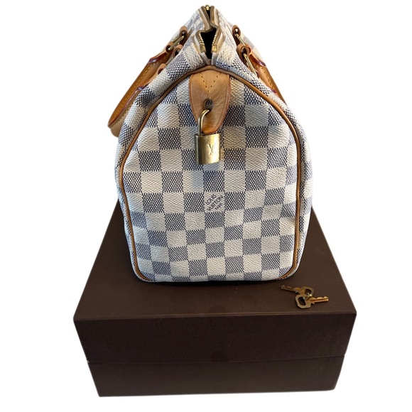 LOUIS VUITTON SPEEDY 25- Damier Azur - Picture 9 of 17